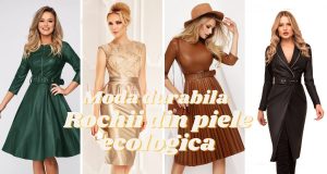 Read more about the article Moda durabila. Rochii din piele ecologica