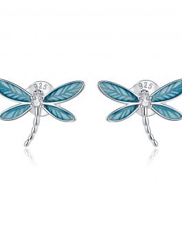Cercei din argint Elegant Dragonfly