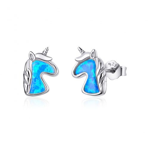 Cercei din argint Opal Blue Unicorns la pret fara cncurenta