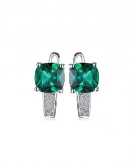 Cercei din argint Perfect Emerald