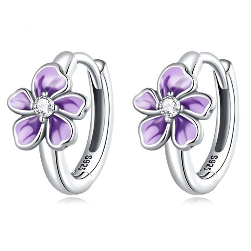 Cercei din argint Precious Purple Flowers la pret fara cncurenta