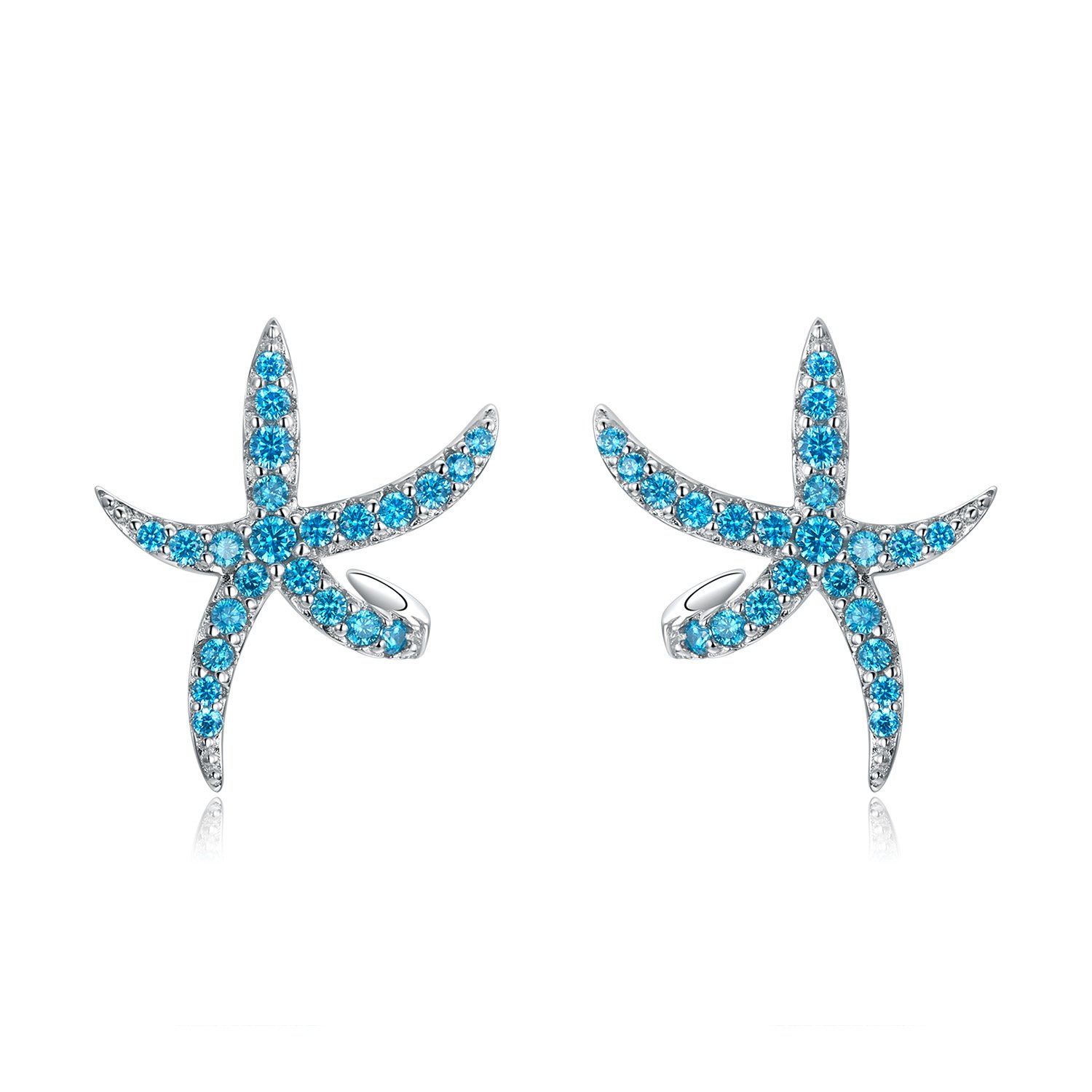 Cercei din argint Turquoise Sea Star la pret fara cncurenta