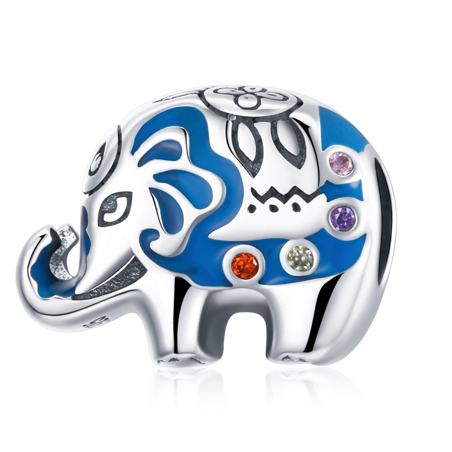 Talisman din argint Blue Elephant
