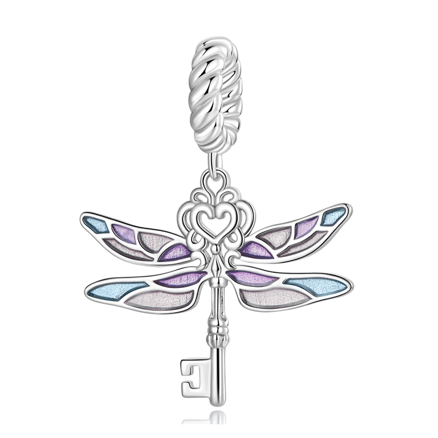 Talisman din Argint Dragonflies Key