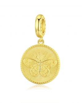Talisman din argint Golden Butterfly