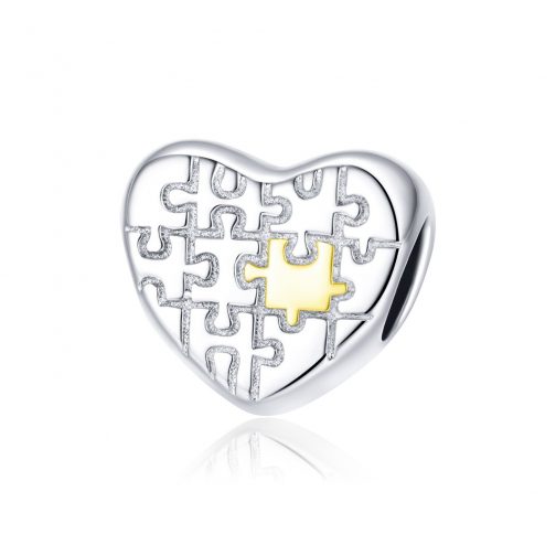 Talisman din argint Heart Loves Puzzles