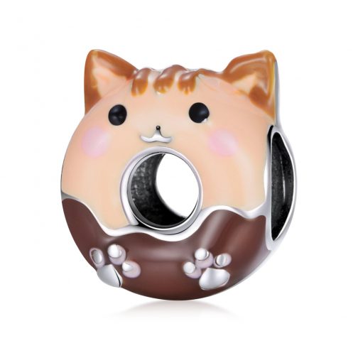 Talisman din argint Kitty Donut