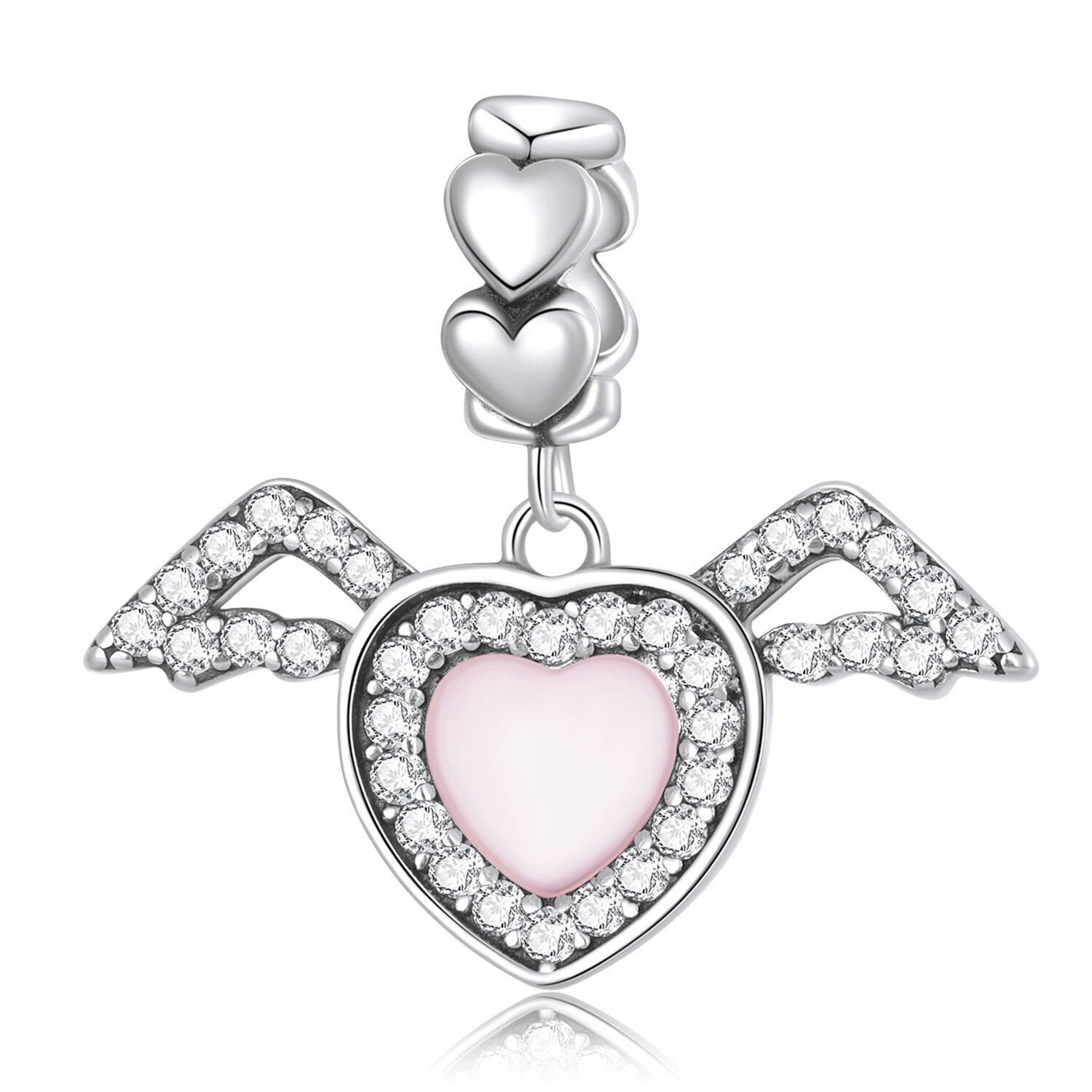 Talisman din argint Love Heart Angel Wings