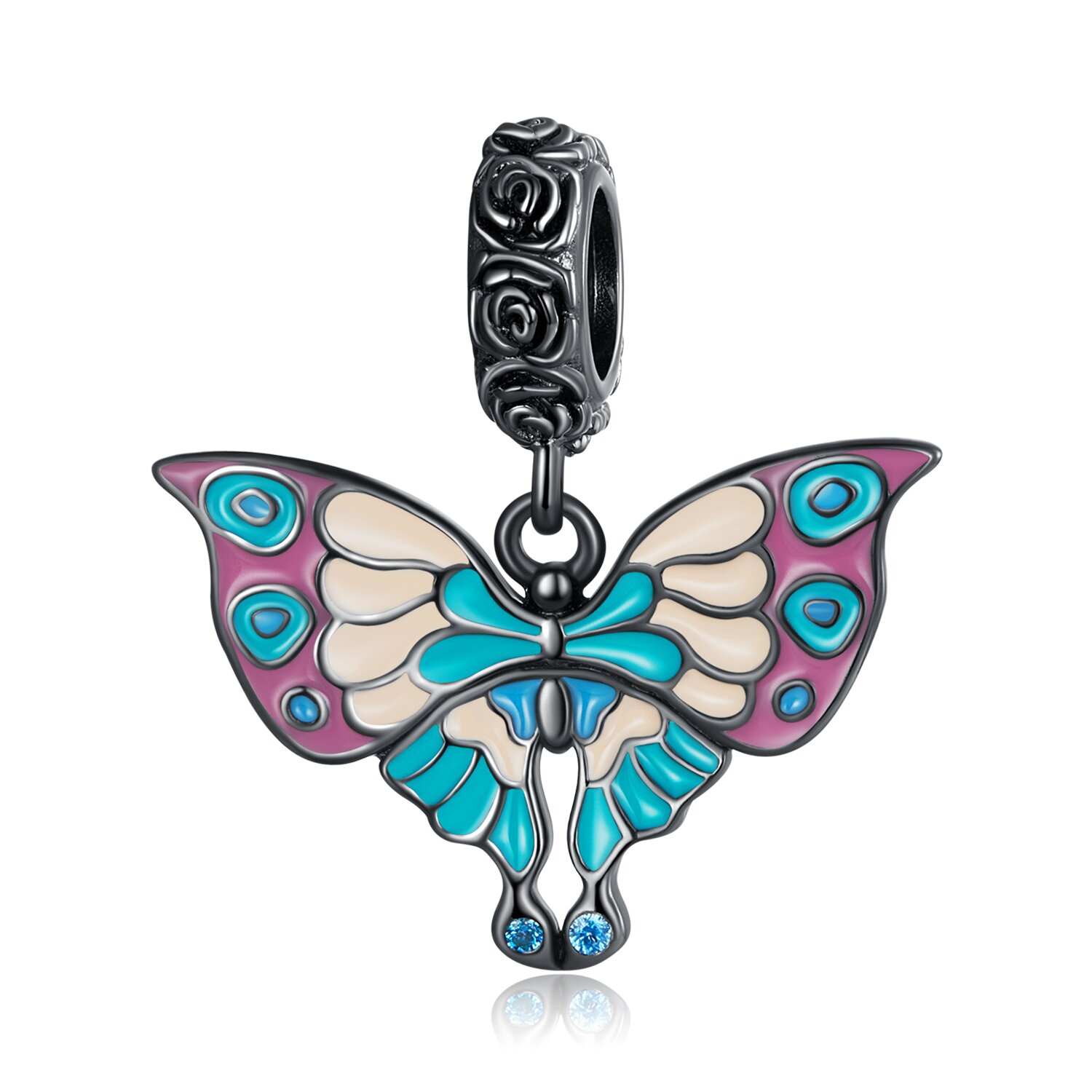 Talisman din argint Vintage Butterfly