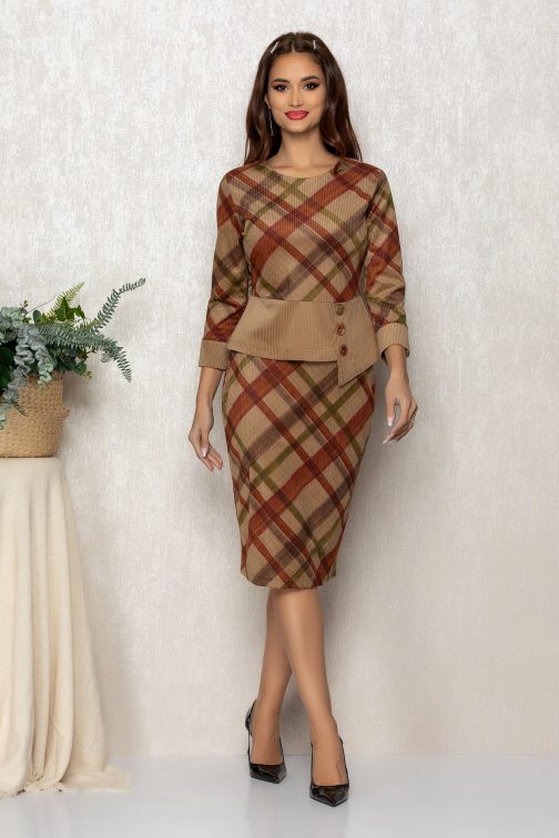 Set office-elegant format din bluza si fusta